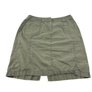 Liz Claiborne Villager Womens Green Cotton Skirt Size 10